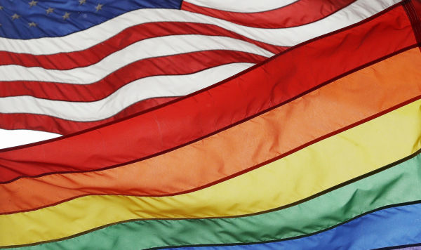Флаги США и ЛГБТ Флаги США и ЛГБТ