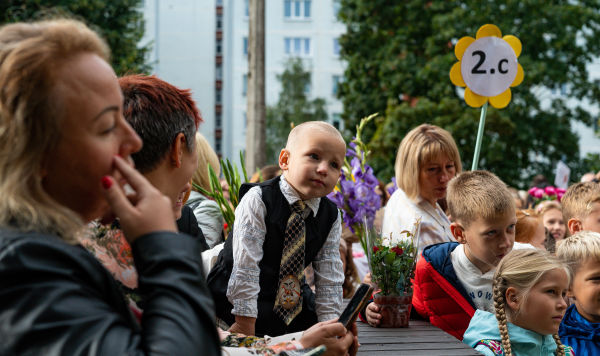 1 сентября в средней школе 88 в Риге, Латвия