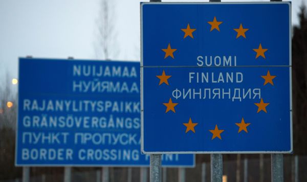 Граница России и Финляндии в районе пункта пропуска Нуйамаа