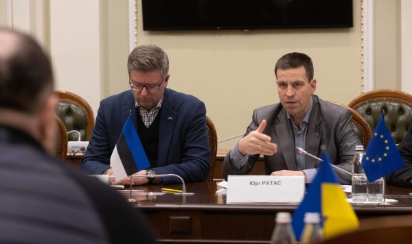 Спикер Рийгикогу Юри Ратас во время выступления в Верховной Раде Украины, 13 декабря 2022