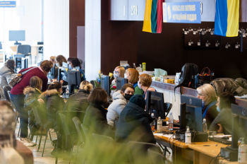 Регистрационный центр для украинцев в Литве, архивное фото