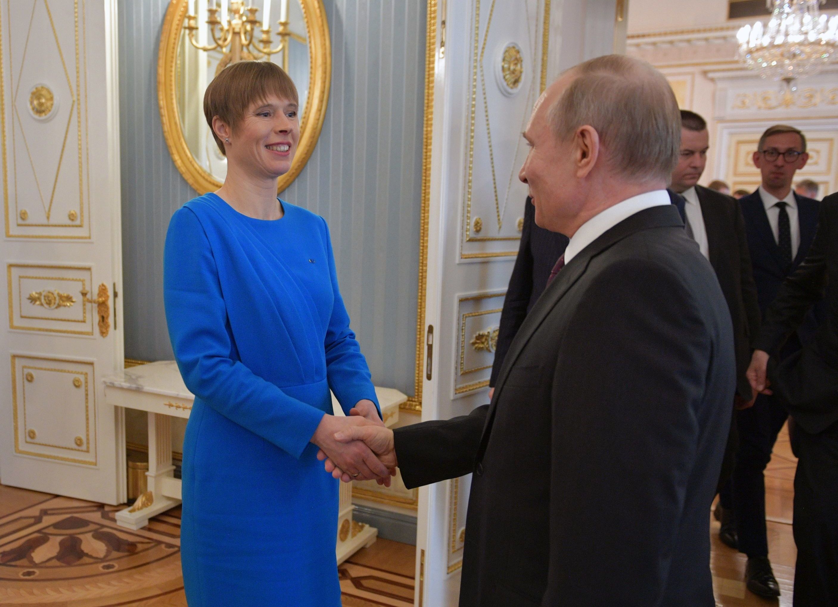 Встреча президента России Владимира Путина с президентом Эстонии Керсти Кальюлайд, 18 апреля 2019 год Встреча президента России Владимира Путина с президентом Эстонии Керсти Кальюлайд, 18 апреля 2019 год