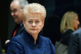 Бывший президент Литвы Даля Грибаускайте во время саммита ЕС в Брюсселе
