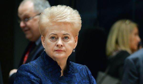 Бывший президент Литвы Даля Грибаускайте во время саммита ЕС в Брюсселе