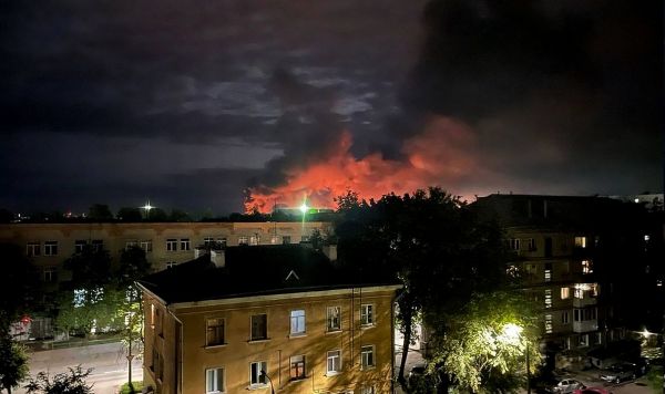 Последствия атаки беспилотников в Пскове