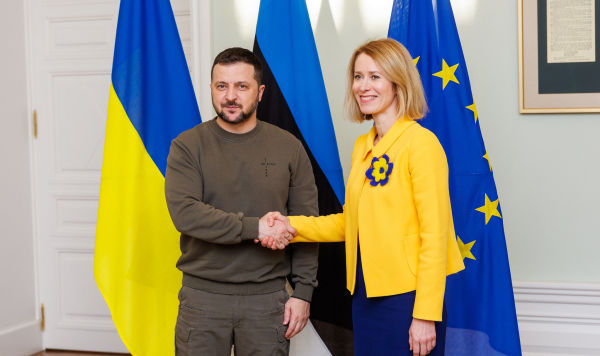 Премьер-министр Эстонии Кая Каллас на встрече с президентом Украины Владимиром Зеленским в Таллине, 11 января 2024 Премьер-министр Эстонии Кая Каллас на встрече с президентом Украины Владимиром Зеленским в Таллине, 11 января 2024