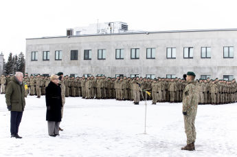Официальное открытие нового военного городка в Рокантишкес, Литва