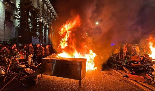Акция протеста оппозиции в Тбилиси
