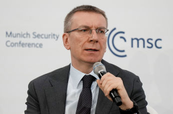 Президент Латвии Эдгар Ринкевич на Мюнхенской конференции по безопасности, 16 февраля 2025 г.