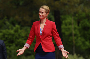 Вице-президент Европейской комиссии Кая Каллас прибывает на 6-й саммит Европейского политического сообщества в пятницу, 16 мая 2025 года в Тирану, Албания.