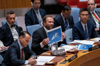 Министр иностранных дел Эстонии Маргус Цахкна выступает на заседании Совета Безопасности в ООН, 22 сентября 2025 года