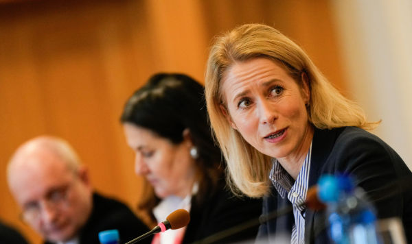 Верховный представитель Европейского Союза по иностранным делам и политике безопасности Кая Каллас на встрече с министром иностранных дел Украины Андреем Сибигой в понедельник, 13 октября 2025 года, в Киеве, Украина Верховный представитель Европейского Союза по иностранным делам и политике безопасности Кая Каллас принимает участие во встрече с министром иностранных дел Украины Андреем Сибигой (на фото отсутствует) в Министерстве иностранных дел в понедельник, 13 октября 2025 года, в Киеве, Украина.