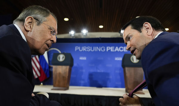 Министр иностранных дел Российской Федерации Сергей Лавров и госсекретарь США Марко Рубио Министр иностранных дел Российской Федерации Сергей Лавров и госсекретарь США Марко Рубио