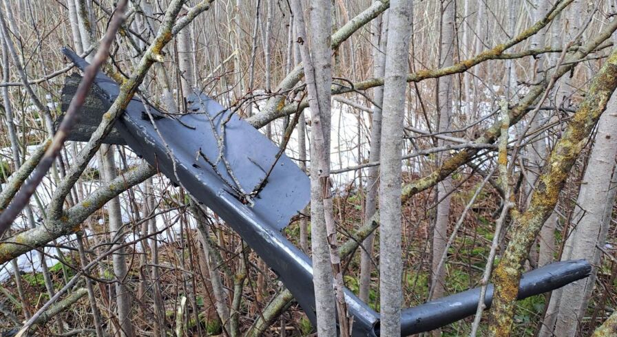 Украинский беспилотник, разбившийся на территории Латвии, 25 марта 2026 г.