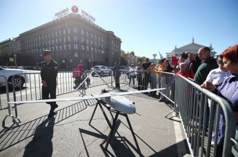 Открытие выставки трофейной техники, захваченной в зоне специальной военной операции на Украине, на площади Павших Борцов в Волгограде