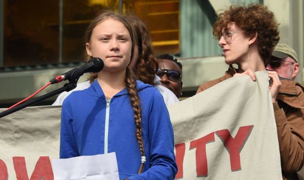 Митинг с участием экоактивистки Греты Тунберг в США