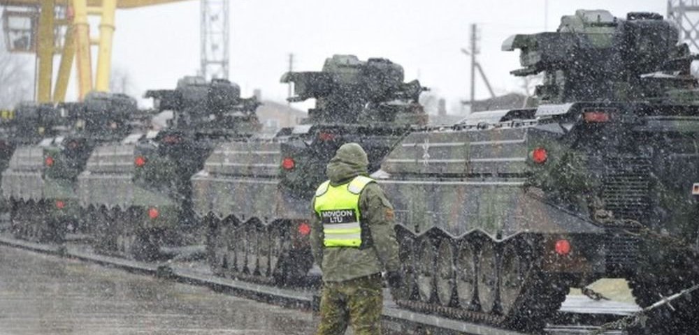 В Литву прибыла немецкая военная техника.