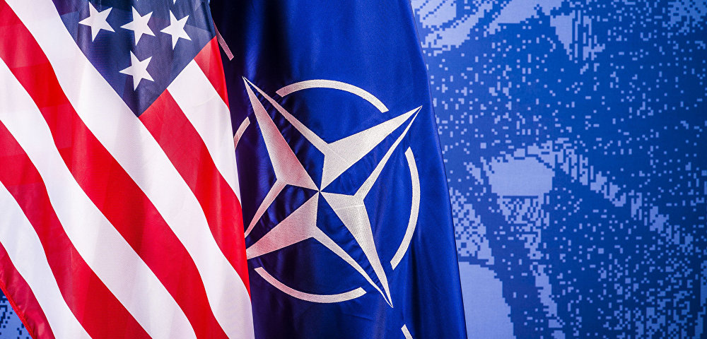 Флаги НАТО и США Флаги НАТО и США