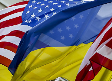 Флаги США и Украины