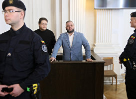 Полковник запаса российской армии Юрий Мель в зале суда, Вильнюс, 27 января 2019